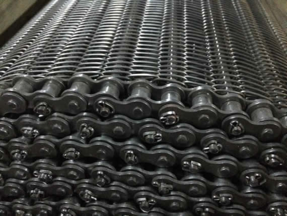 Round wire mesh S conveyor belt